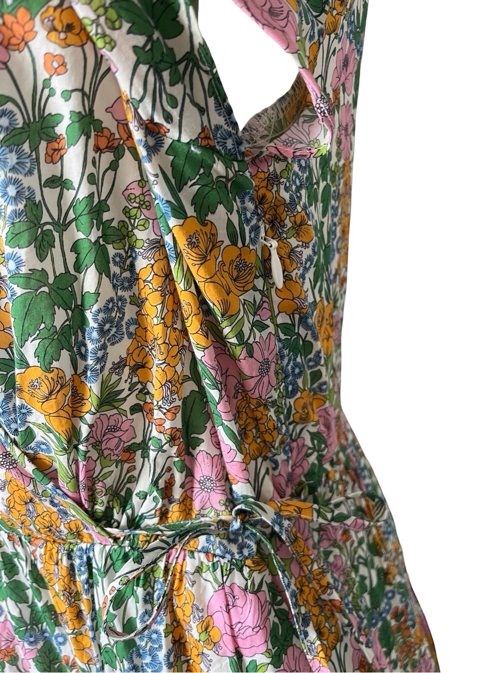 J Crew x Liberty Fabric faux wrap Dress Floral Print Cotton Womens Size 10 - Picture 7 of 12